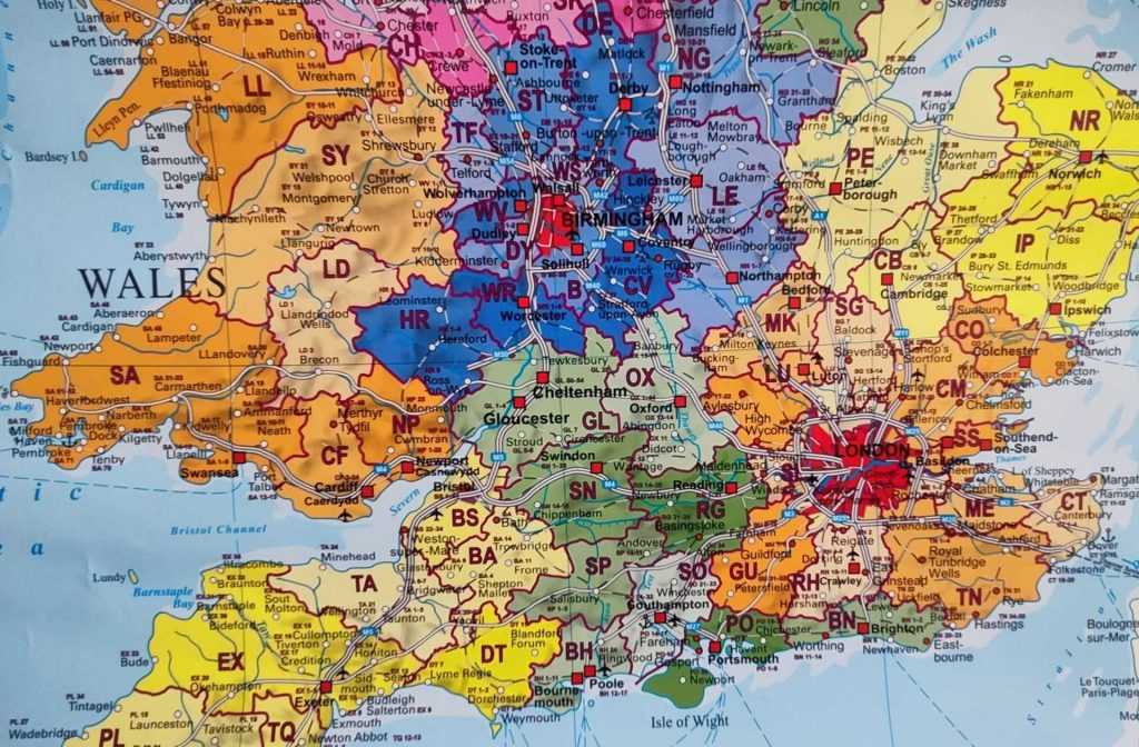 kody pocztowe Wielka Brytania
